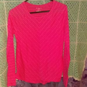 Pink workout long sleeve top